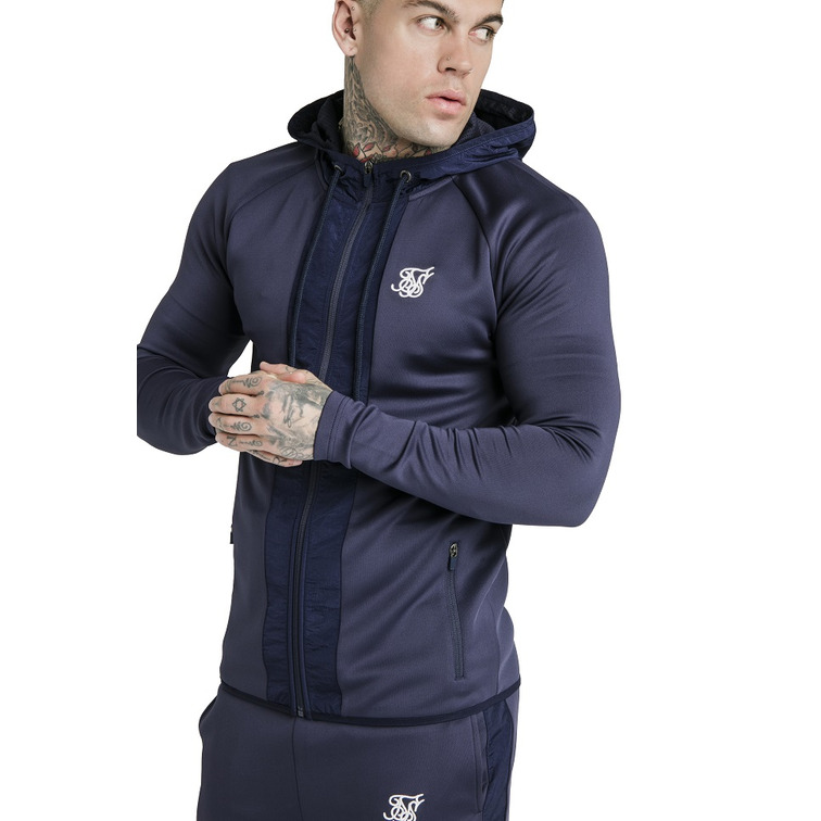 SUDADERA HOMBRE  SIKSILK SIKSILK CREASED NYLON ZIP THRO