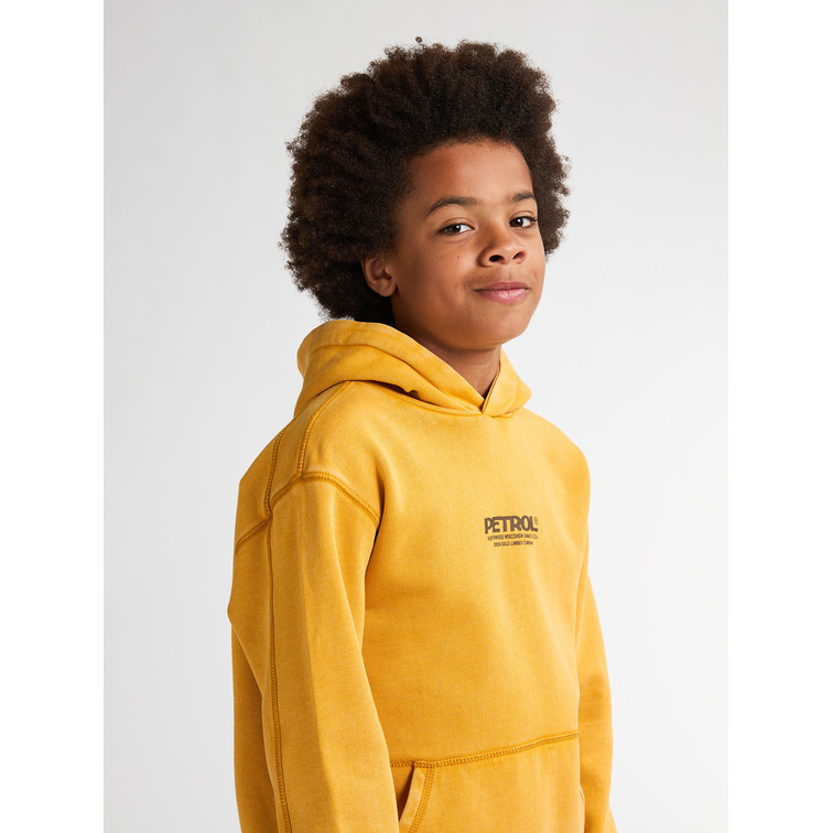 SUDADERA CON CAPUCHA NIÑO PETROL INDUSTRIES CON LOGO ESTAMPADO