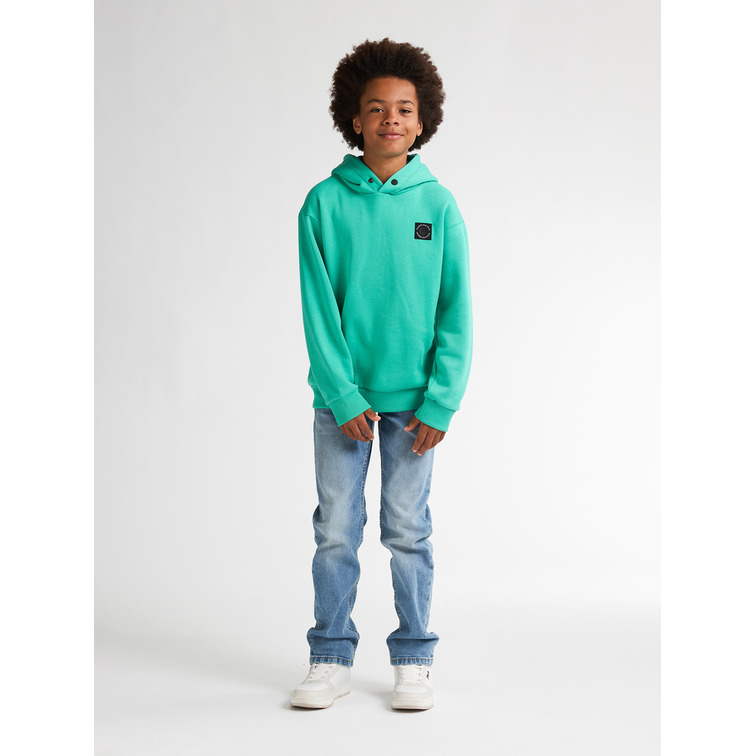 SUDADERA CON CAPUCHA NIÑO PETROL INDUSTRIES CON LOGO BORDADO