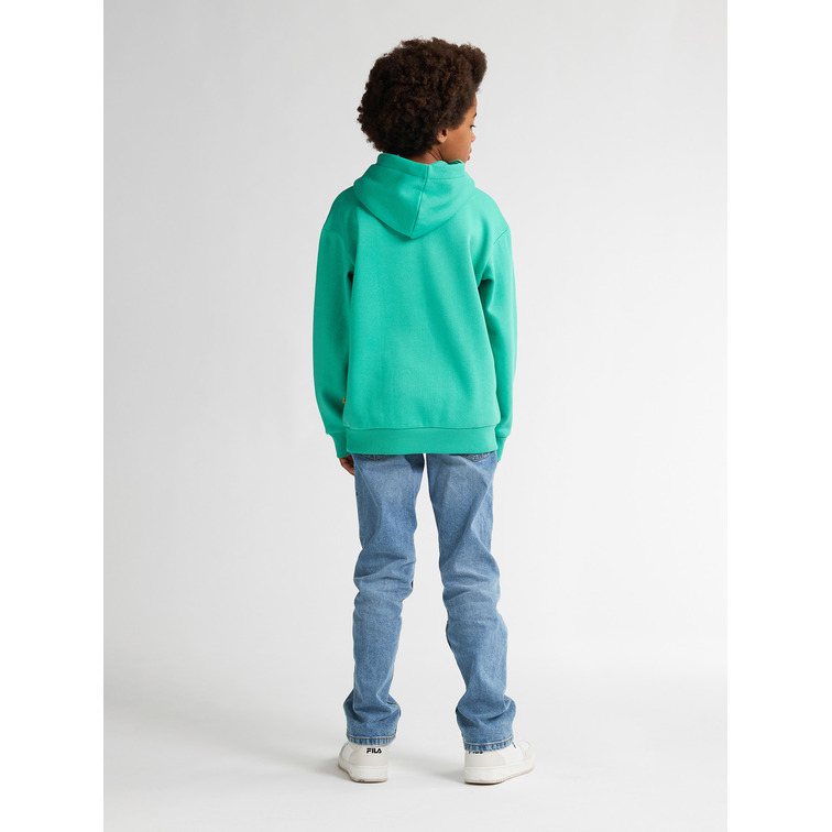SUDADERA CON CAPUCHA NIÑO PETROL INDUSTRIES CON LOGO BORDADO