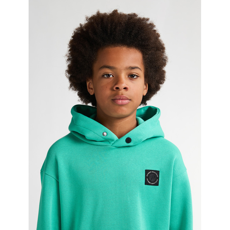 SUDADERA CON CAPUCHA NIÑO PETROL INDUSTRIES CON LOGO BORDADO