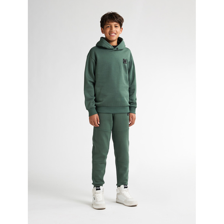 SUDADERA CON CAPUCHA NIÑO PETROL INDUSTRIES CON LOGO BORDADO