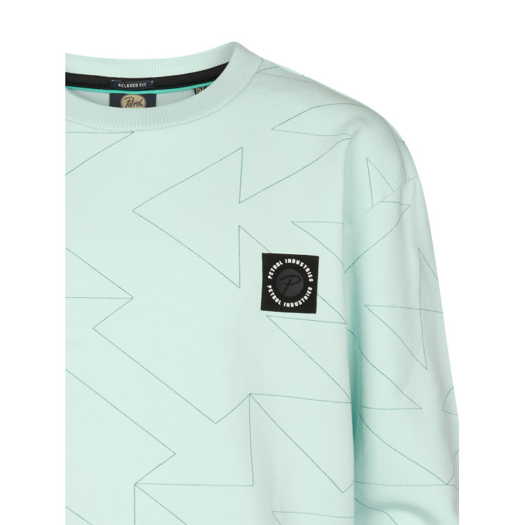 SUDADERA NIÑO  PETROL INDUSTRIES BOYS SWEATER ROUND NECK AOP
