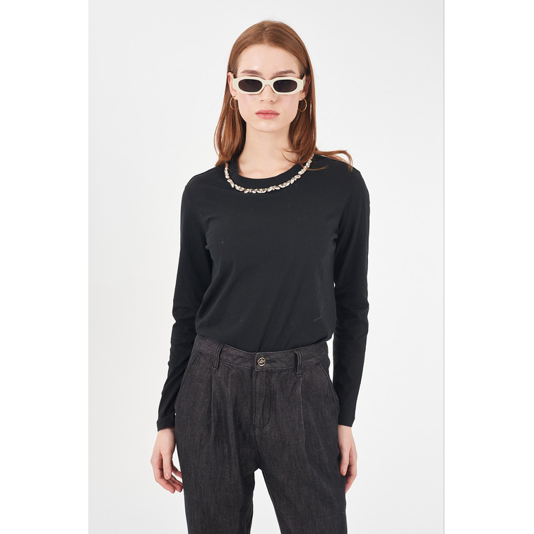 CAMISETA MUJER  YES ZEE T-SHIRT DONNA GIROCOLLO, DRITT