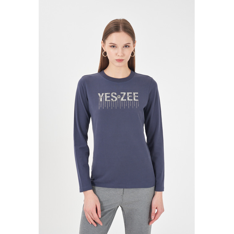 CAMISETA MUJER  YES ZEE T-SHIRT DONNA GIROCOLLO, M/L