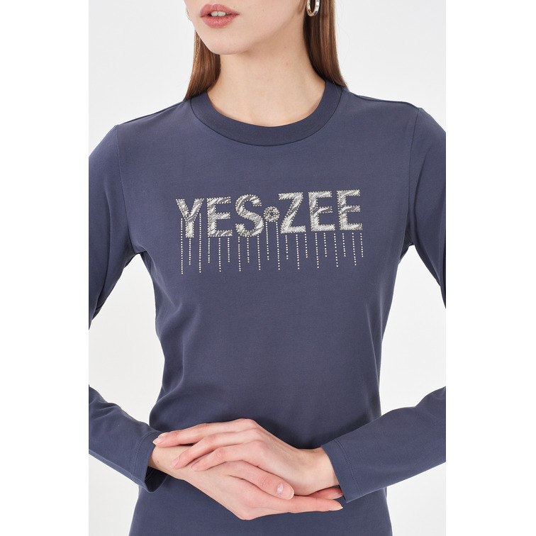 CAMISETA MUJER  YES ZEE T-SHIRT DONNA GIROCOLLO, M/L
