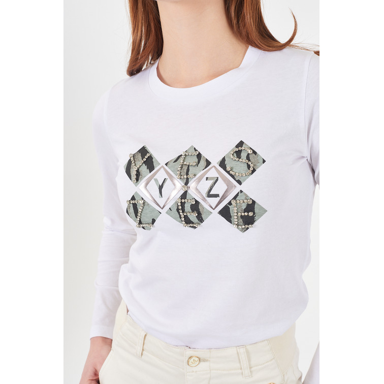 CAMISETA MUJER  YES ZEE T-SHIRT DONNA GIROCOLLO, M/L