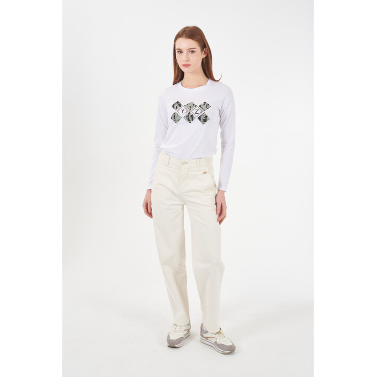 CAMISETA MUJER  YES ZEE T-SHIRT DONNA GIROCOLLO, M/L