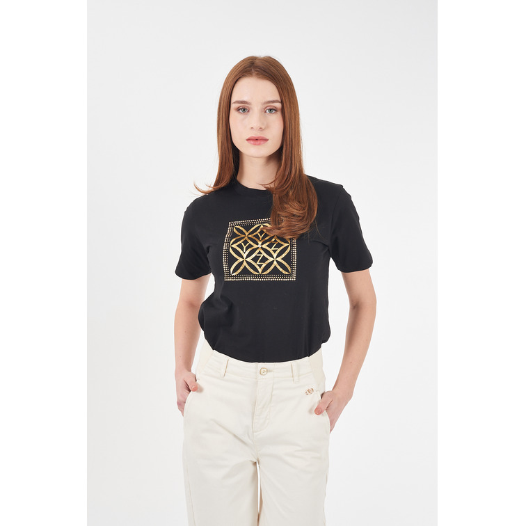 CAMISETA MUJER  YES ZEE T-SHIRT DONNA GIROCOLLO, M/C