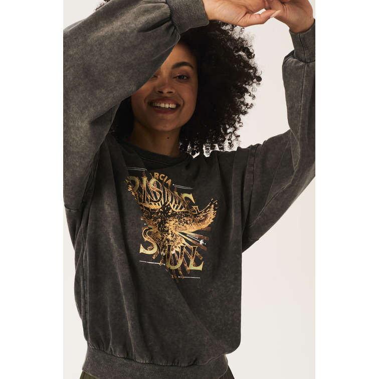 SUDADERA EFECTO DESGASTADO MUJER GARCIA JEANS