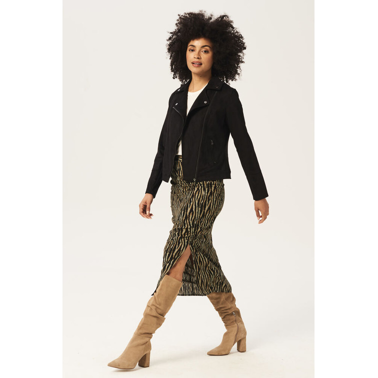 CAZADORA BIKER DE ANTE MUJER GARCIA JEANS