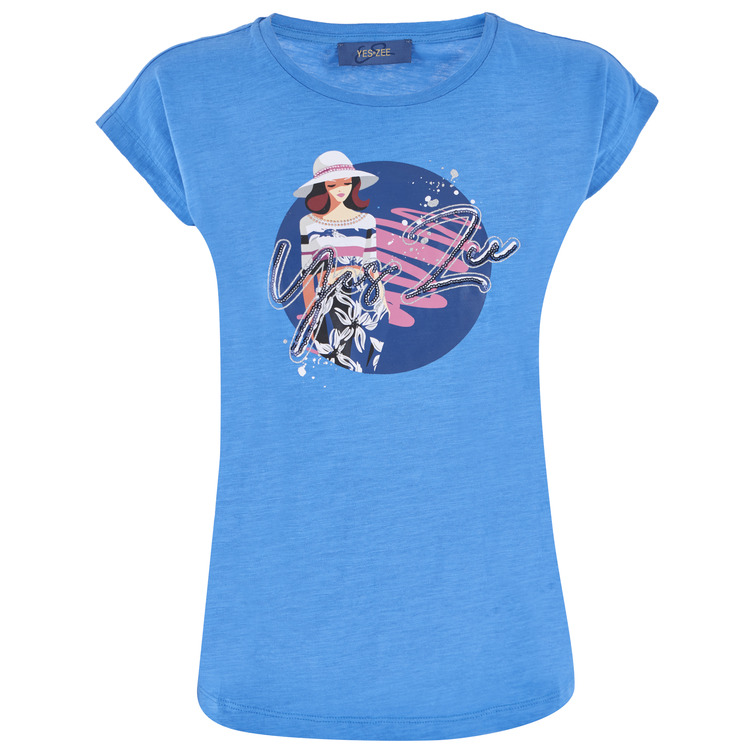 CAMISETA MUJER  YES ZEE T-SHIRT DONNA MORDIBA, GIROCOL