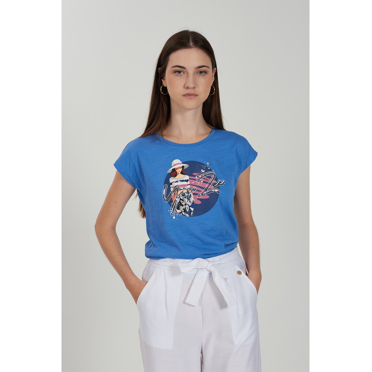 CAMISETA MUJER  YES ZEE T-SHIRT DONNA MORDIBA, GIROCOL