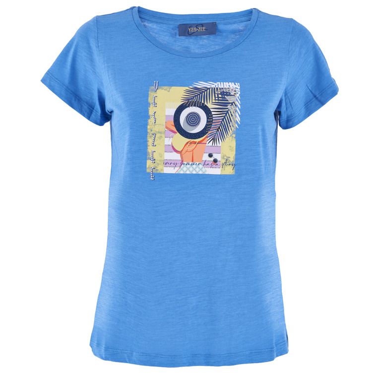 CAMISETA MUJER  YES ZEE T-SHIRT DONNA SCOLLO A MADONNA