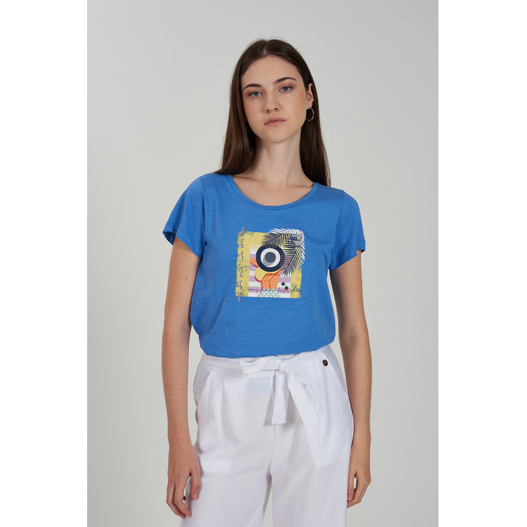 CAMISETA MUJER  YES ZEE T-SHIRT DONNA SCOLLO A MADONNA