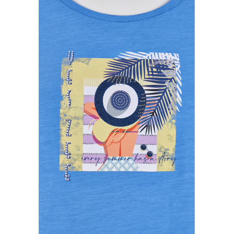 CAMISETA MUJER  YES ZEE T-SHIRT DONNA SCOLLO A MADONNA