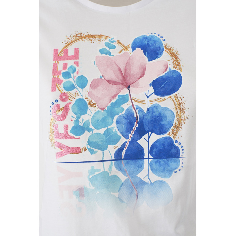 CAMISETA MANGA CORTA MUJER YESZEE ESTAMPADO FLORAL