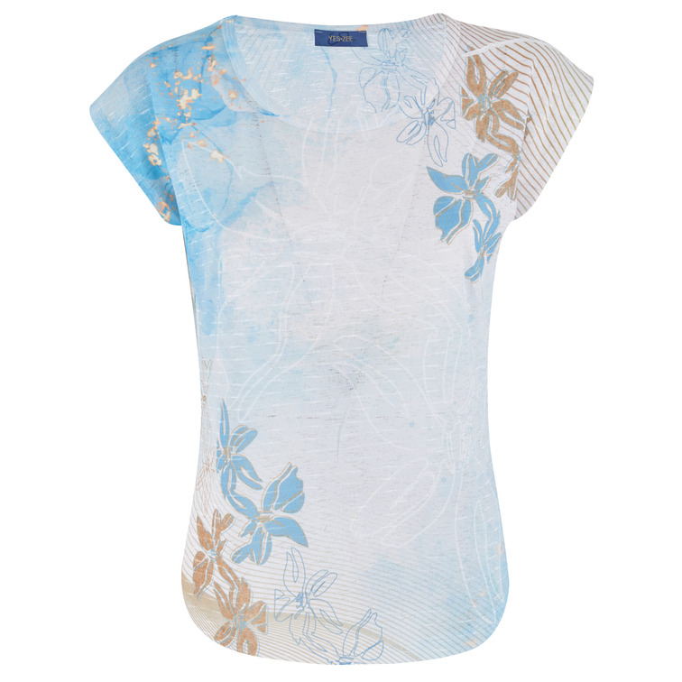 CAMISETA MUJER  YES ZEE T-SHIRT DONNA SMANICATA, STAMP