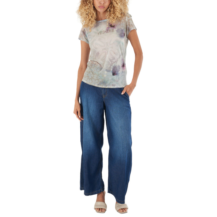 CAMISETA MUJER  YES ZEE T-SHIRT DONNA GIROCOLLO, M/C,S