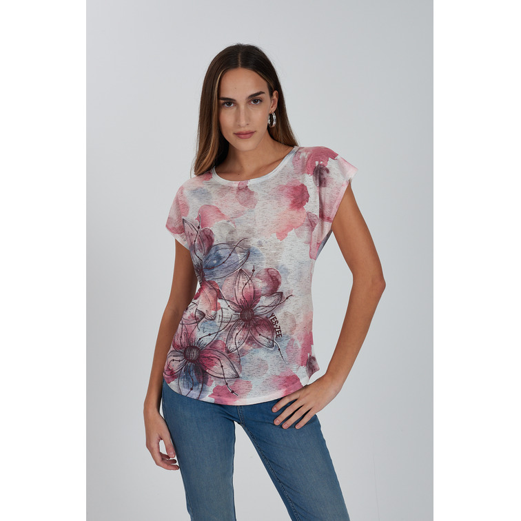 CAMISETA MUJER YESZEE ESTAMPADO SUBLIMADO