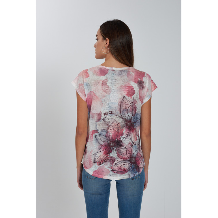 CAMISETA MUJER YESZEE ESTAMPADO SUBLIMADO