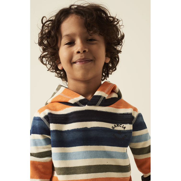 SUDADERA A RAYAS MULTICOLORES NIÑO GARCIA JEANS