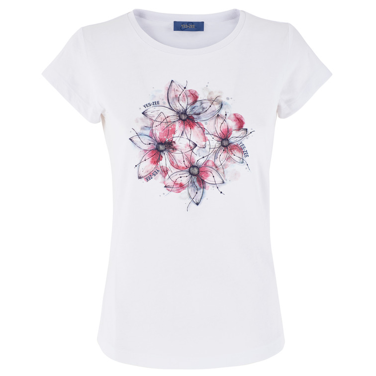 CAMISETA MUJER  YES ZEE T-SHIRT DONNA GIROCOLLO, M/C