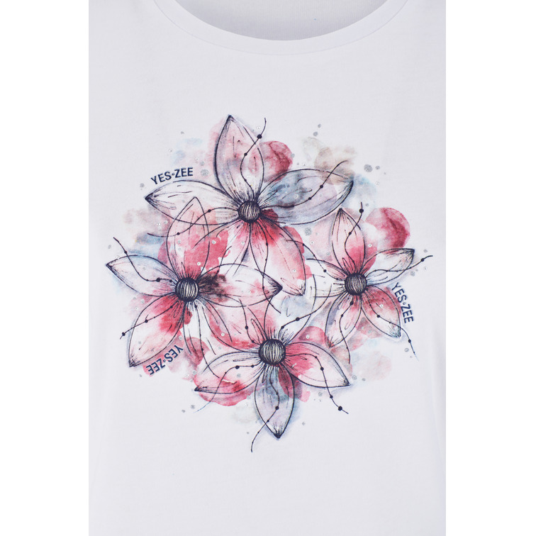CAMISETA MUJER  YES ZEE T-SHIRT DONNA GIROCOLLO, M/C