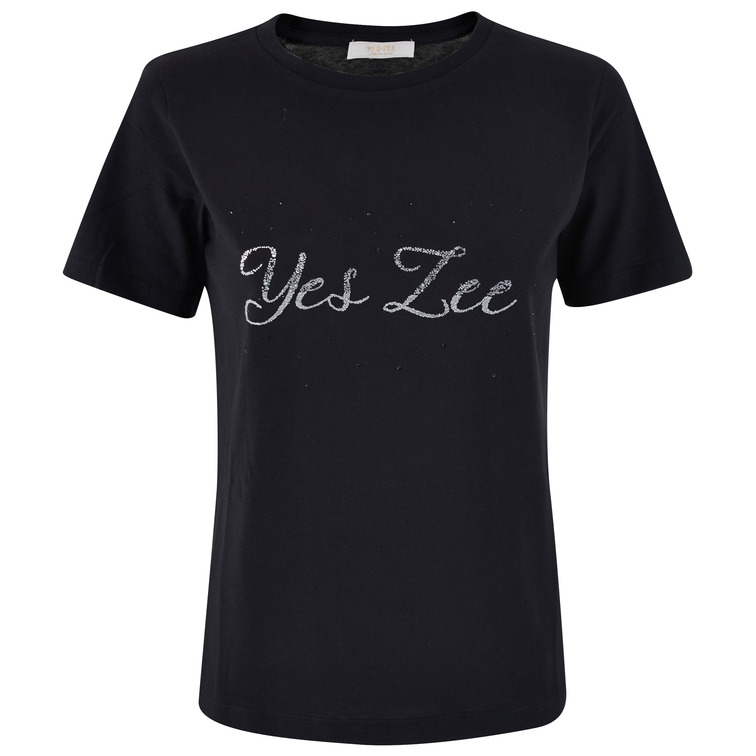 CAMISETA MUJER  YES ZEE T-SHIRT DONNA CORTA, GIROCOLLO