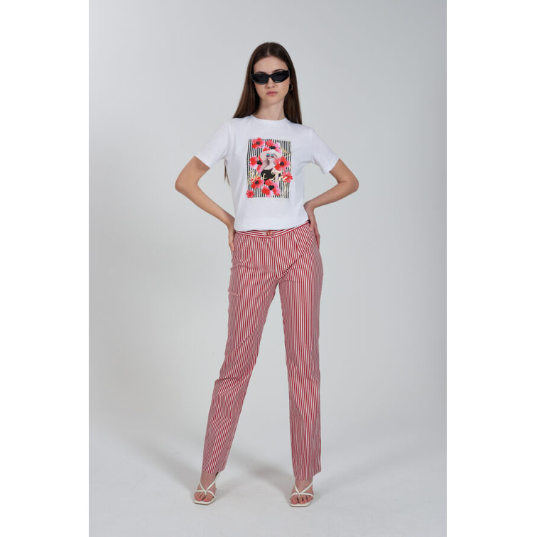 CAMISETA MUJER  YES ZEE T-SHIRT DONNA CORTA, GIROCOLLO