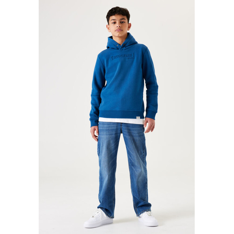 SUDADERA CON CAPUCHA NIÑO GARCIA JEANS TEXTO RELIEVE