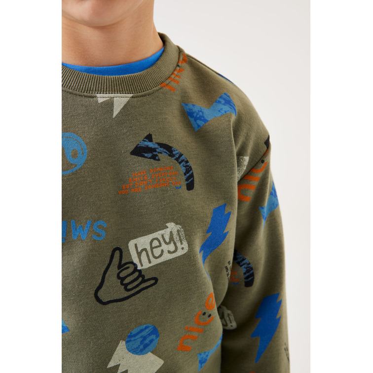SUDADERA NIÑO GARCIA JEANS ESTAMPADO ALL OVER