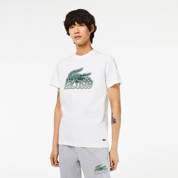 CAMISETA EN PUNTO DE ALGODÓN CON ESTAMPADO HOMBRE LACOSTE