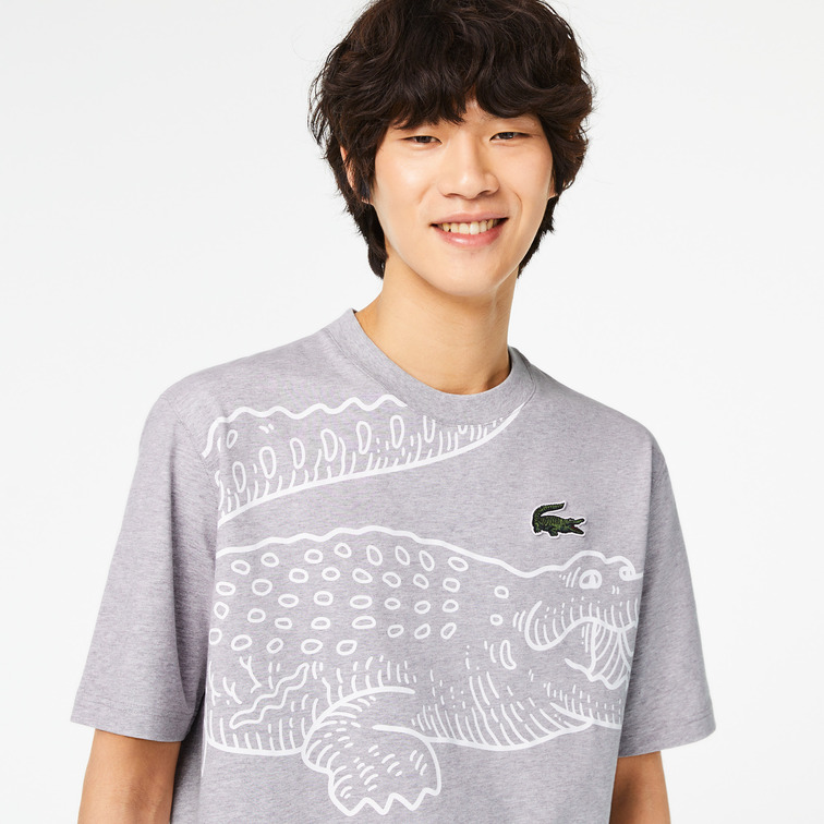 CAMISETA CON ESTAMPADO DE COCODRILO HOMBRE LACOSTE