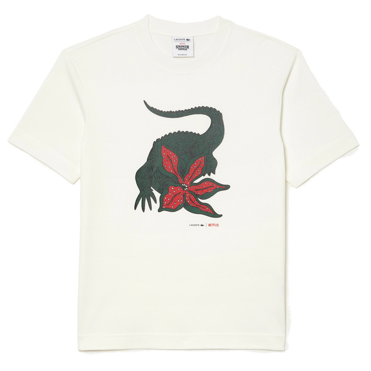 CAMISETA ESTAMPADA EN ALGODÓN ECOLÓGICO HOMBRE LACOSTE X NETFLIX