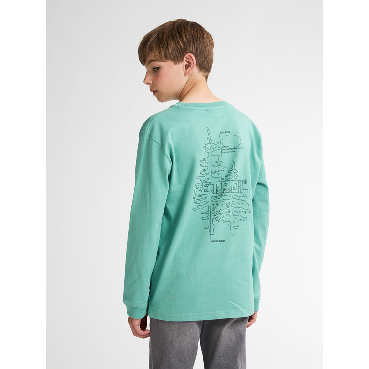 CAMISETA NIÑO PETROL INDUSTRIES CON ESTAMPADO TRASERO