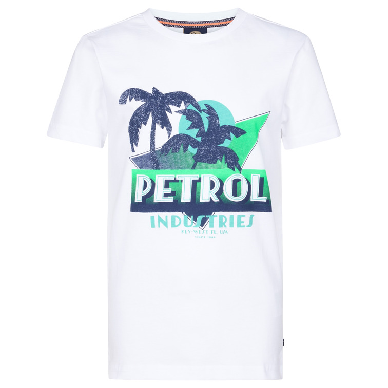 CAMISETA NIÑO PETROL INDUSTRIES ESTAMPADO PALMERAS