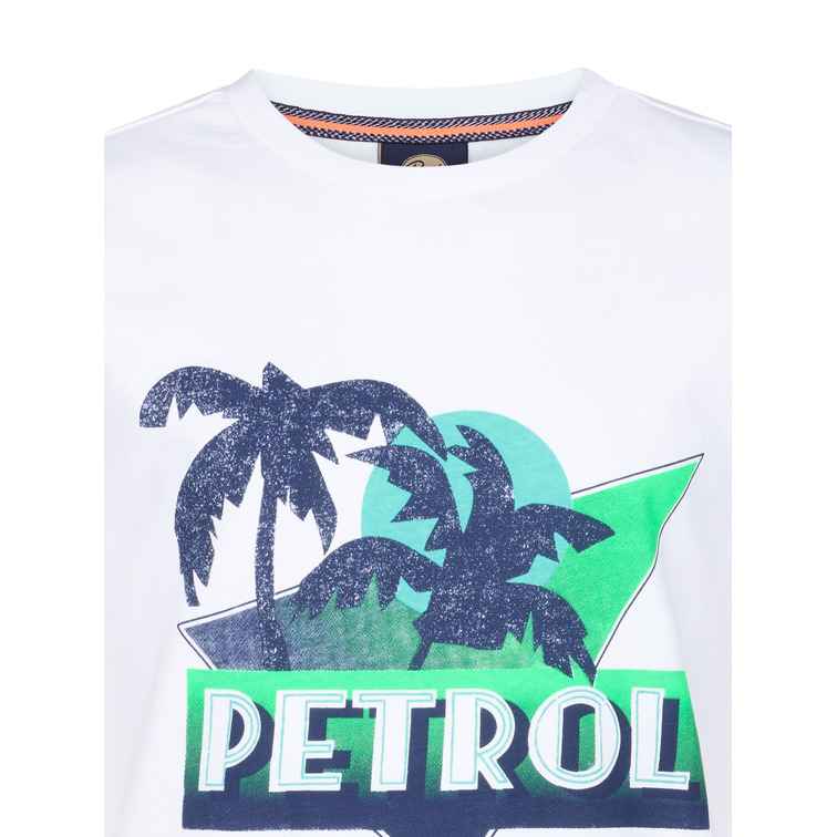 CAMISETA NIÑO PETROL INDUSTRIES ESTAMPADO PALMERAS