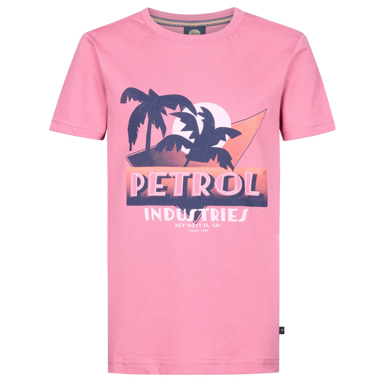 CAMISETA NIÑO PETROL INDUSTRIES ESTAMPADO PALMERAS
