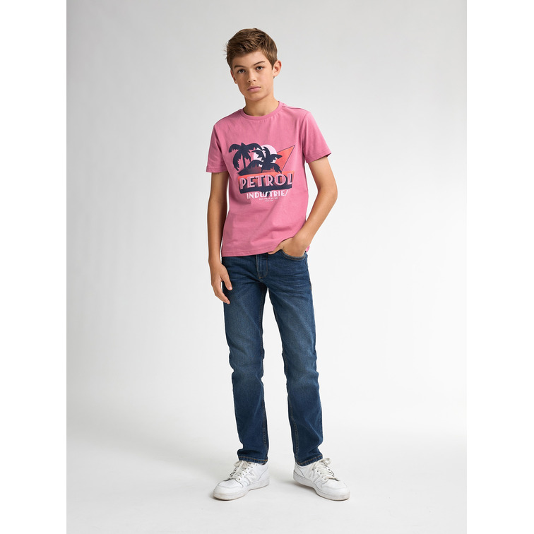 CAMISETA NIÑO PETROL INDUSTRIES ESTAMPADO PALMERAS