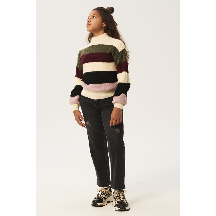 JERSEY DE PUNTO ESTAMPADO A RAYAS NIÑA GARCIA JEANS