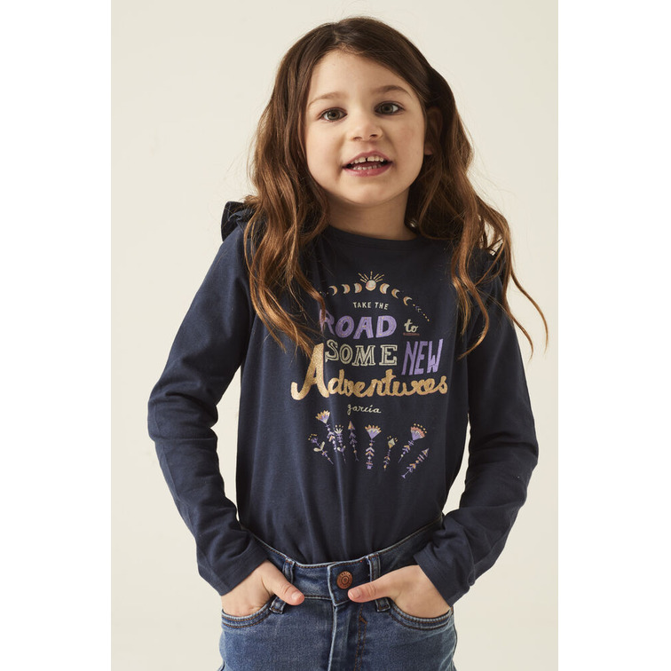 CAMISETA DE MANGA LARGA CON VOLANTES NIÑA GARCIA JEANS