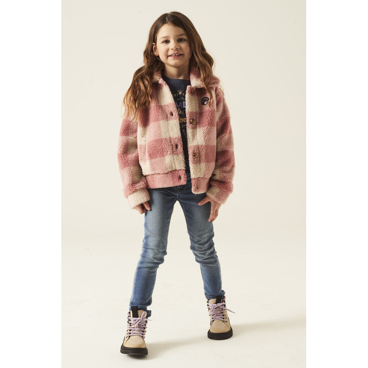 CHAQUETA DE BORREGUITO A CUADROS NIÑA GARCIA JEANS