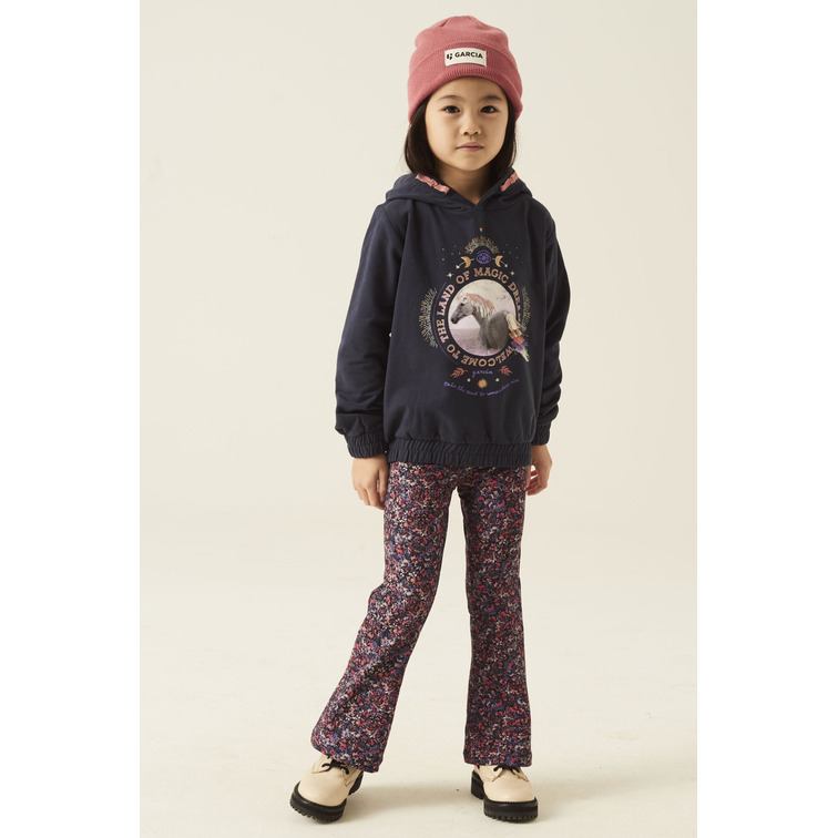 SUDADERA ESTAMPADA CON CAPUCHA NIÑA GARCIA JEANS