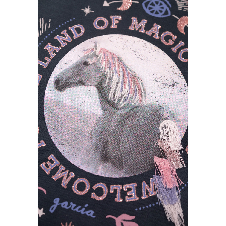 SUDADERA ESTAMPADA CON CAPUCHA NIÑA GARCIA JEANS