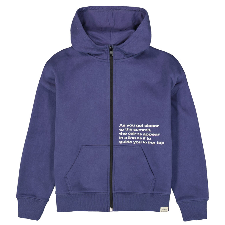 SUDADERA CON CAPUCHA NIÑO GARCIA JEANS CIERRE CREMALLERA
