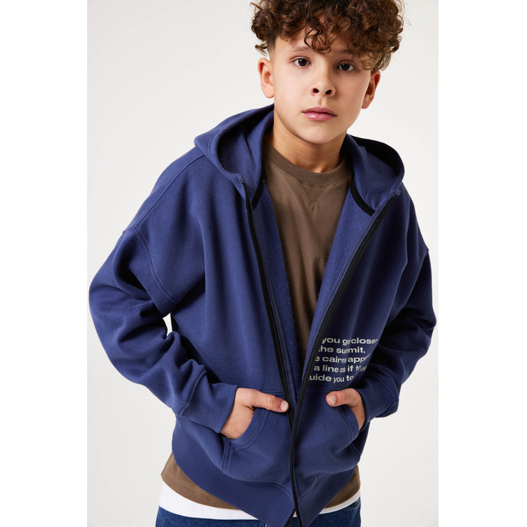 SUDADERA CON CAPUCHA NIÑO GARCIA JEANS CIERRE CREMALLERA