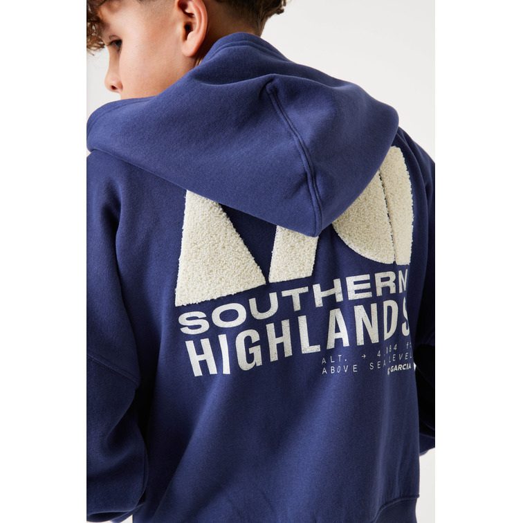 SUDADERA CON CAPUCHA NIÑO GARCIA JEANS CIERRE CREMALLERA