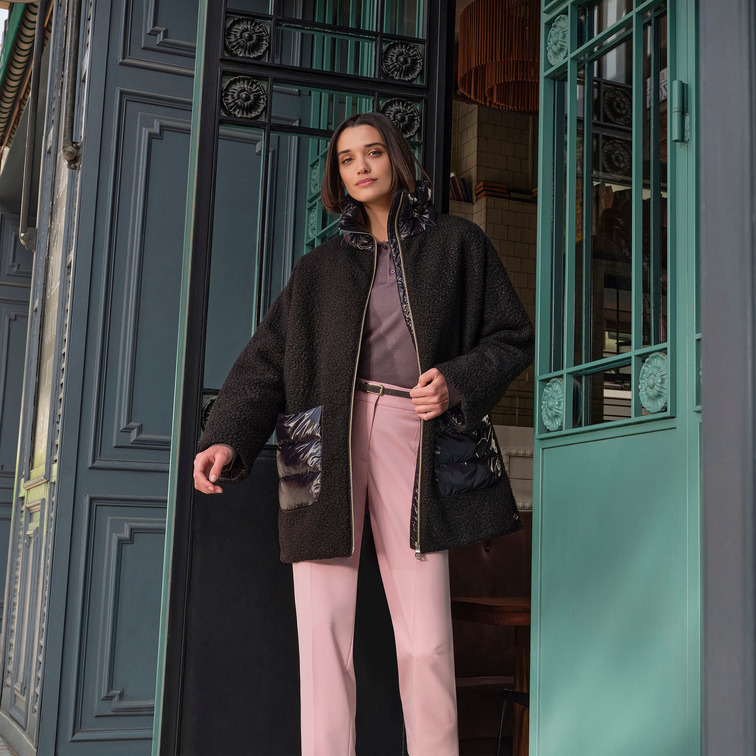 ABRIGO OVERSIZE EN TEJIDO BLOUCLE MUJER GEOX CALITHE