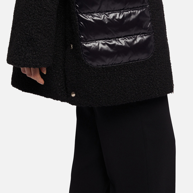 ABRIGO OVERSIZE EN TEJIDO BLOUCLE MUJER GEOX CALITHE